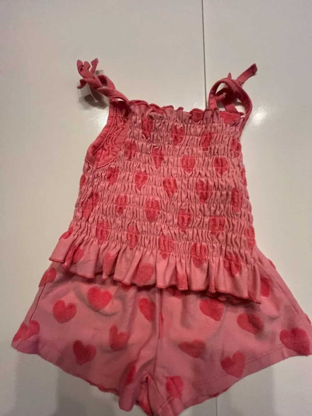 Splendid Heart Tank Shorts Set  (Size 18 24M)  2 pieces  Cotton Blend